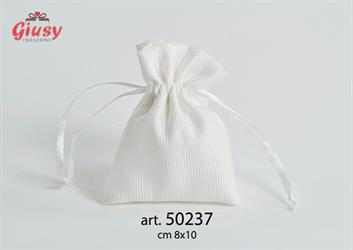 Sacchetto In Raso Colore Bianco 8x10 Cm 12*720