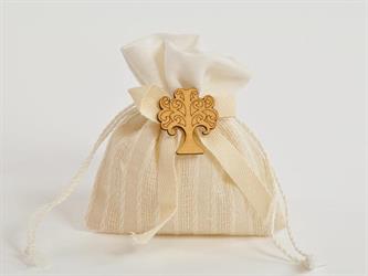 Sacchetto Panna Con Albero Della Vita 10x11 Cm 12*360