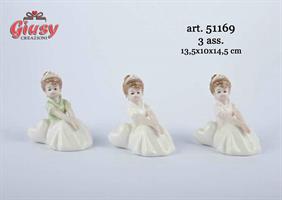 Albero Con Principessa In Porcellana 3 Soggetti Assortiti 13,5x10x14,5 Cm 3*24