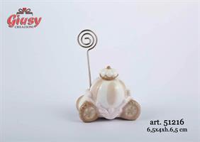 Segnaposto Carrozza In Porcellana 6,5x4xh.6,5 Cm 4*144