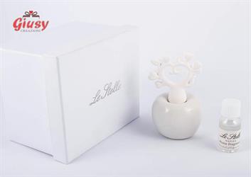 Profumatore Bianco In Porcellana 7x10 Cm Completo Di Astuccio ed Essenza 1*48
