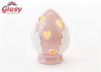 Pomo In Porcellana Rosa Con Ledc11xh.15 Cm 1*24