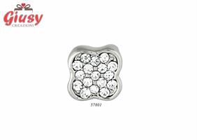 Charm Fiore Metallo Con Strass 8 Mm 12*576