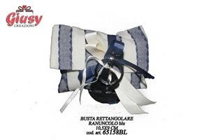 Busta Rettangolare Ranuncolo Blu 10,5x9 Cm
