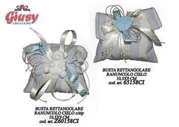 Busta Rettangolare Ranuncolo Cielo 10,5x9 Cm