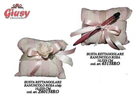 Bustina Rettangolare Ranuncolo Rosa 10,5x9 Cm