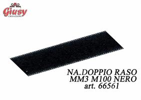 Nastro Doppio Raso MM3 M100 Colore Nero 1*12