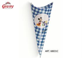 Cono Porta Confetti Mickey Mouse Colore Blu 10*200