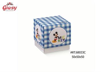 Porta Confetti Mickey Mouse 5x5x5 Cm Colore Blu 10*200