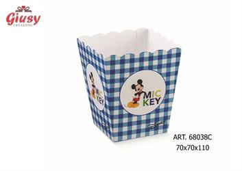 Vaso Piccolo Mickey Mouse 7x7x11 Cm Colore Blu 10*100