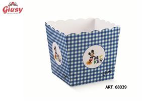 Vaso Grande Mickey Mouse 15x15x18 Cm Colore Blu e Bianco 10*50