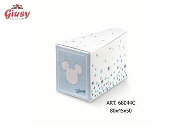 Porta Confetti Fetta Torta Mickey Mouse 8x4,5x5 Cm Colore Blu E Bianco 10*200