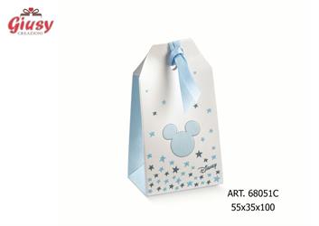 Porta Confetti Mickey Mouse 5,5x3,5x10 Cm Colore Blu E Bianco 10*200