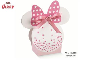Porta Confetti Minnie 5.5x4x10.5 Cm Colore Bianco E Rosa 10*200