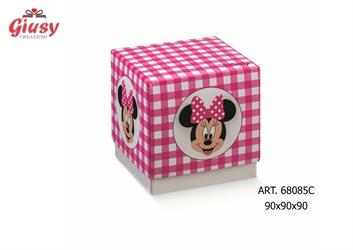 Scatolina Minnie 9x9x9 Cm Colore Rosa 10*200