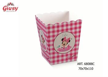 Vaso Piccolo Minnie 7x7x11 Cm Colore Rosa E Bianco 10*100