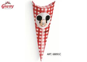 Cono Porta Confetti Mickey Mouse Colore Rosso 10*200