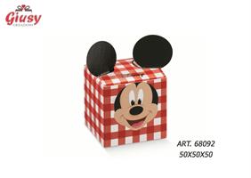 Porta Confetti Cubo Mickey Mouse 5x5x5 Cm Colore Rosso 10*200