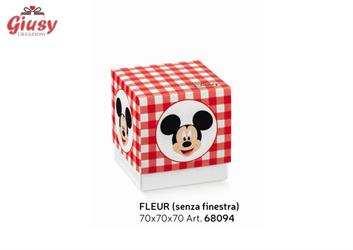 Scatola PortaConfetti Mickey Mouse Colore Rosso 10*100