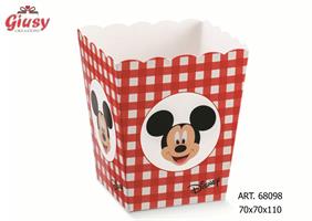 Vaso Piccolo Mickey Mouse 7x7x11 Cm Colore Rosso 10*100