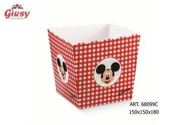 Vaso Grande Mickey Mouse 15x15x18 Cm Colore Rosso 10*50