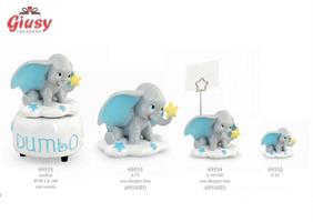 Dumbo Azzurro In Resina Su Nuvola C/Shop H.75Mm 12*72