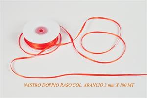 Nastro Doppio Raso Arancio 3MMx100MT