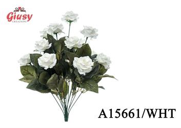 Bouquet Roselline Da 14Pezzi Colore Bianco 6*72