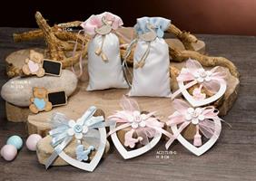 Applicazione Cuore Baby Rosa 2 Soggetti Assortiti H.10 Cm   12*144
