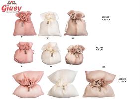 Sacchetto Bianco Con Rose E Scritta Love  H.10Cm 24*144