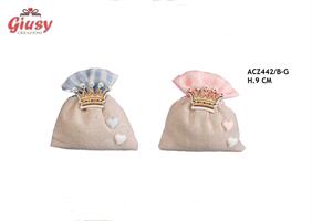 Sacchetto Con Corona Girl H.9Cm 24*144