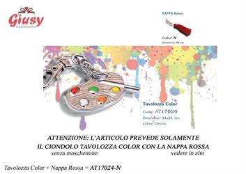 Ciondolo Tavolozza Con Nappa Rossa