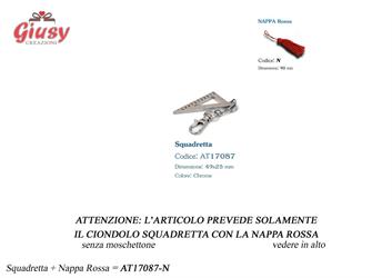 Ciondolo Squadretta Con Nappa Rossa