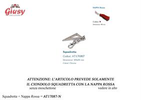 Ciondolo Squadretta Con Nappa Rossa