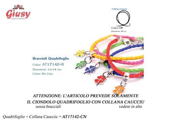 Ciondoli Mini Quadrifoglio Mix Con Collana Caucciu