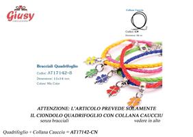 Ciondoli Mini Quadrifoglio Mix Con Collana Caucciu