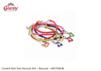 Ciondoli Mini Nota Musicale Mix Con Bracciale