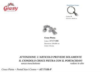 Ciondolo Croce Pietra Con Portachiavi