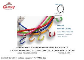Ciondoli Mini Ferro Cavallo Mix Con Collana Caucciu