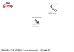 Ciondoli Mini Chiave Di Violino Chrome Con Moschettone Eco