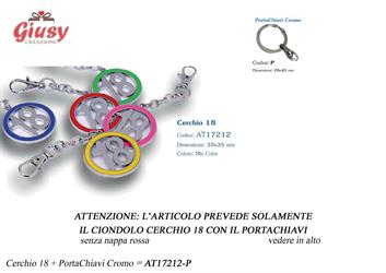Ciondoli Cerchio 18 Colorati Con Portachiavi