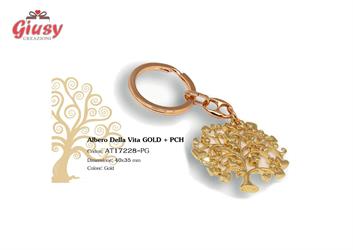 Ciondolo Albero Della Vita Gold Con Portachiavi Gold