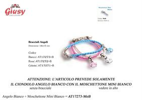 Ciondolo Mini Angelo Bianco Con Moschettone Eco Bianco