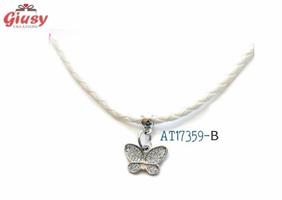Bracciale Con Farfalla Glitter Silver 5 Soggetti 14x18Mm