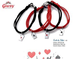 Bracciale Mini Carte Da Poker 4 Soggetti Assortiti 18x10Mm