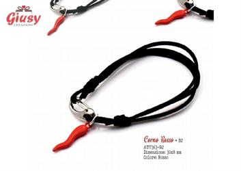 Bracciale C/Corno Rosso 30x8Mm