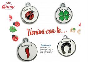 Ciondolo Portafortuna 'Tienimi Con Te' 22x20Mm 4Assortiti