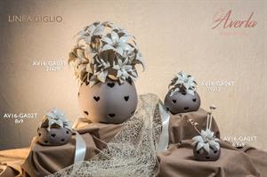 Bulbo Traforato Con Led Tortora Con Giglio 10x12 Cm Completo Di Scatola Trofeo
