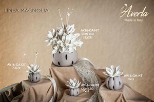 Bulbo Traforato Con Led Tortora Con Magnolia 7x10 Cm Completo Di Scatola Trofeo