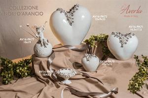 Vaso Cuore Fior D'Arancio D.11 Cm Completo Di Scatola Trofeo